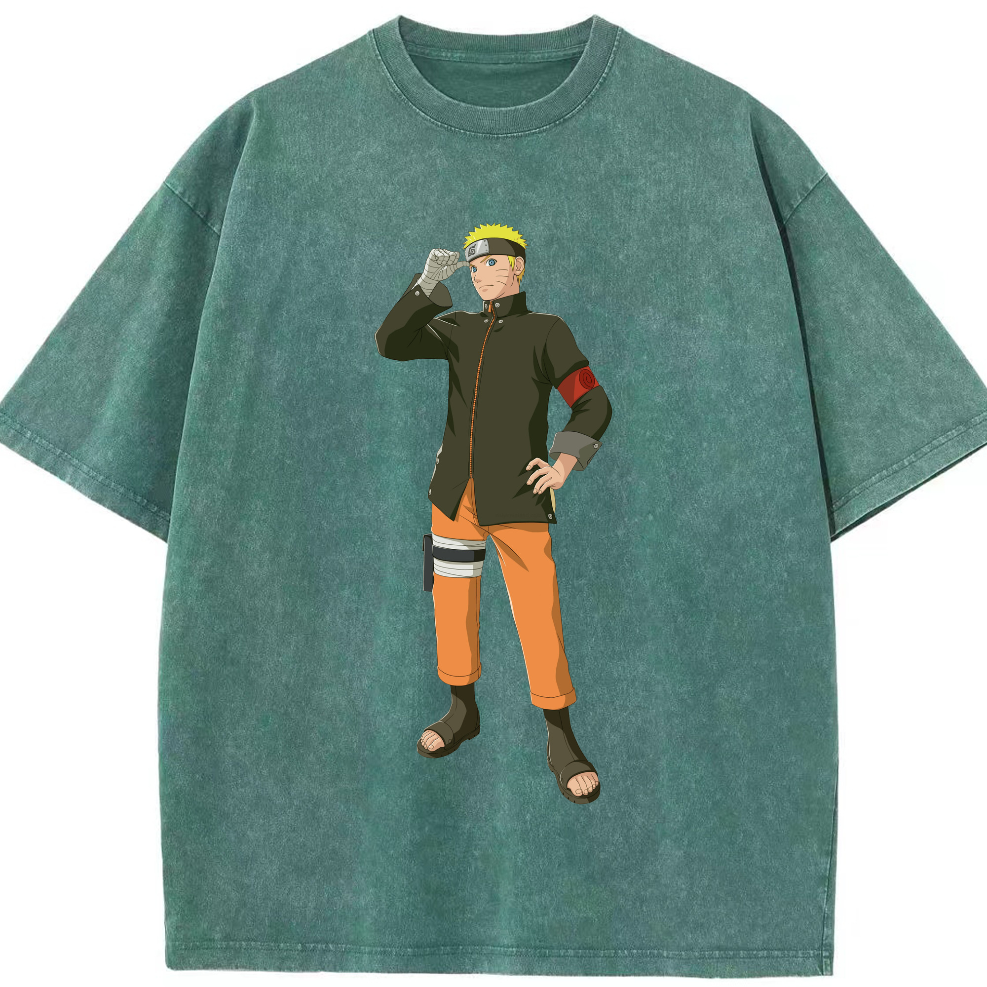 （画像用） NARUTO -ナルト- うずまき ナルト Uzumaki Naruto 綿100% ヴィンテージ風 半袖Tシャツ（フロントプリント）